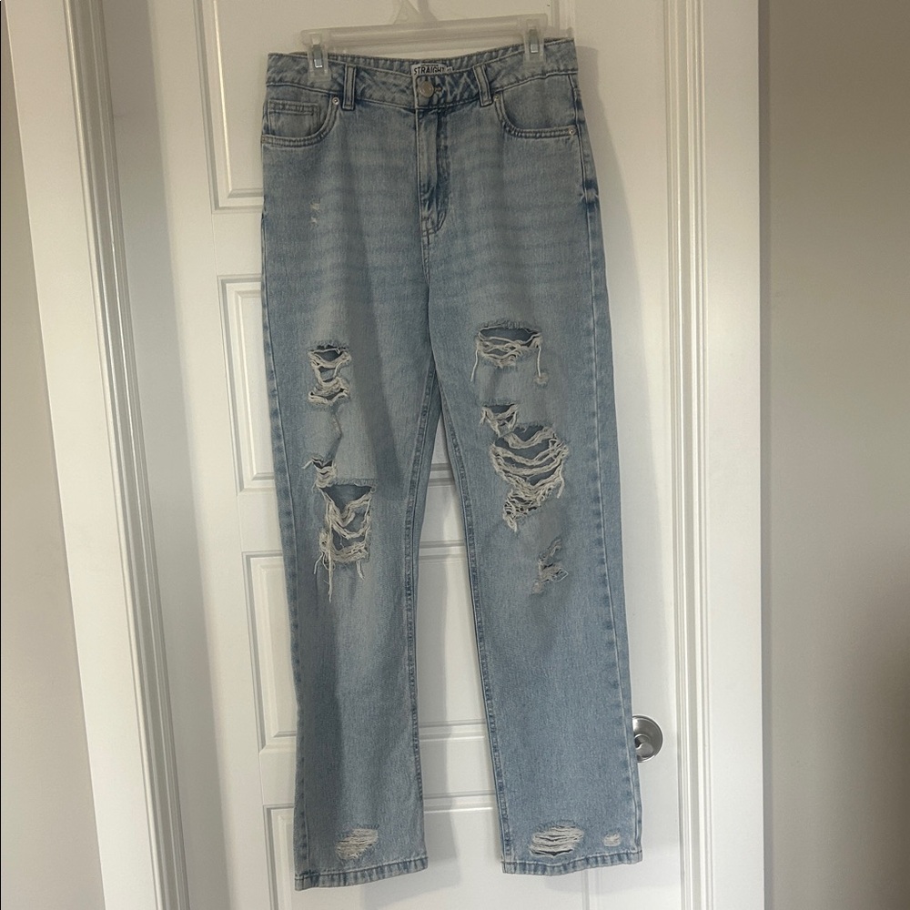 refuge Denim Straight High-Rise Jeans
